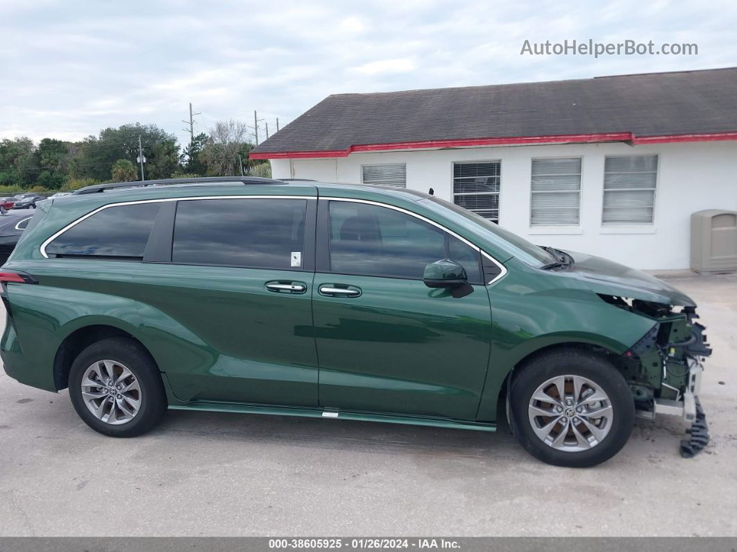 2022 Toyota Sienna Xle Green vin: 5TDYRKEC9NS102568