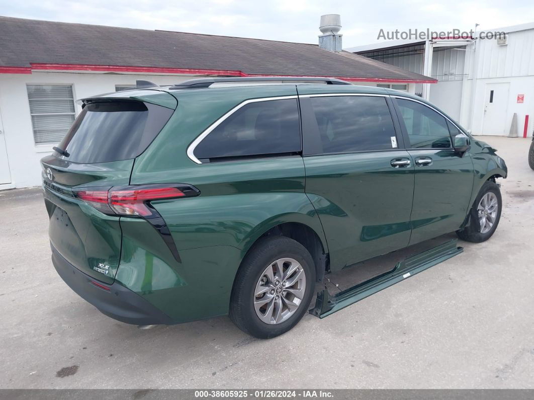 2022 Toyota Sienna Xle Green vin: 5TDYRKEC9NS102568