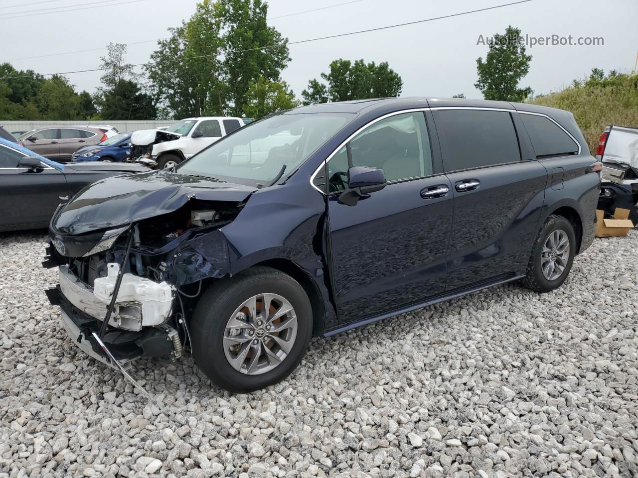 2022 Toyota Sienna Xle Blue vin: 5TDYSKFC0NS071844