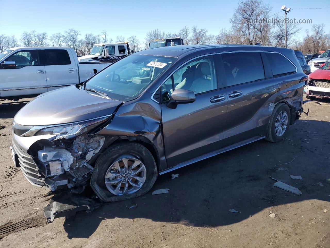 2022 Toyota Sienna Xle Gray vin: 5TDYSKFC4NS041245