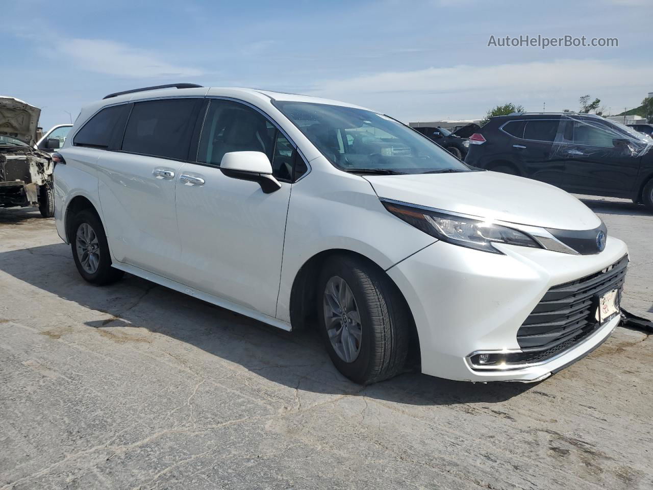 2022 Toyota Sienna Xle White vin: 5TDYSKFC4NS041665