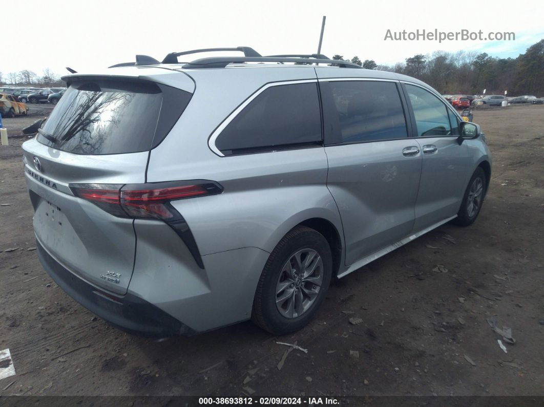 2022 Toyota Sienna Xle Silver vin: 5TDYSKFC6NS056300