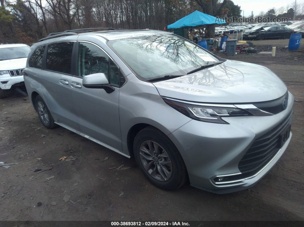 2022 Toyota Sienna Xle Silver vin: 5TDYSKFC6NS056300