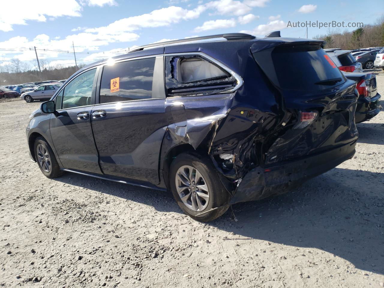 2022 Toyota Sienna Xle Blue vin: 5TDYSKFC7NS045774