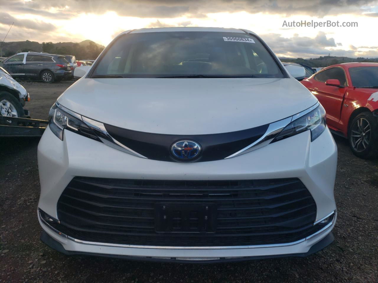 2022 Toyota Sienna Xle Белый vin: 5TDYSKFC7NS073171