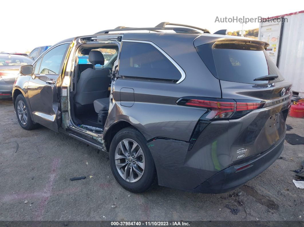 2022 Toyota Sienna Xle Серый vin: 5TDYSKFC8NS071462