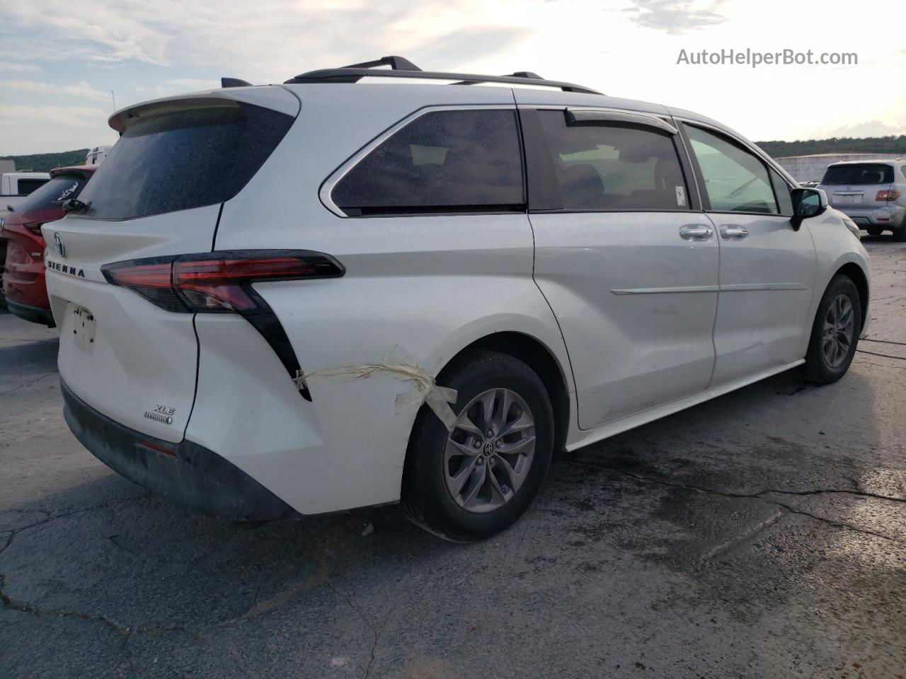 2022 Toyota Sienna Xle Белый vin: 5TDYSKFC9NS043122