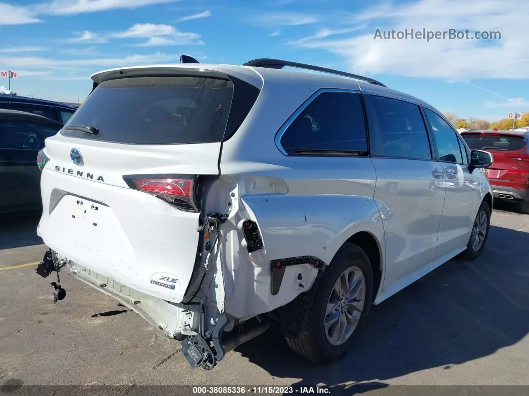 2022 Toyota Sienna Xle White vin: 5TDYSKFCXNS052072