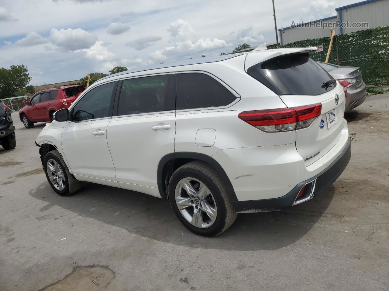 2019 Toyota Highlander Limited White vin: 5TDYZRFH4KS337023