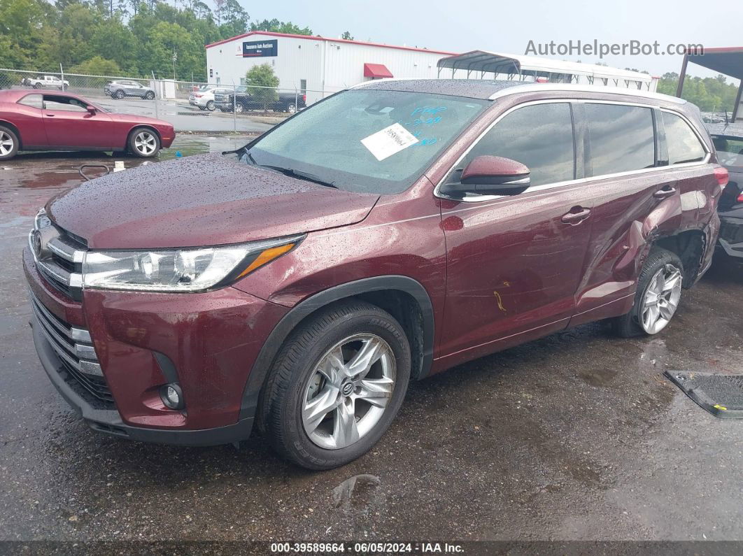 2019 Toyota Highlander Limited Red vin: 5TDYZRFH5KS342280