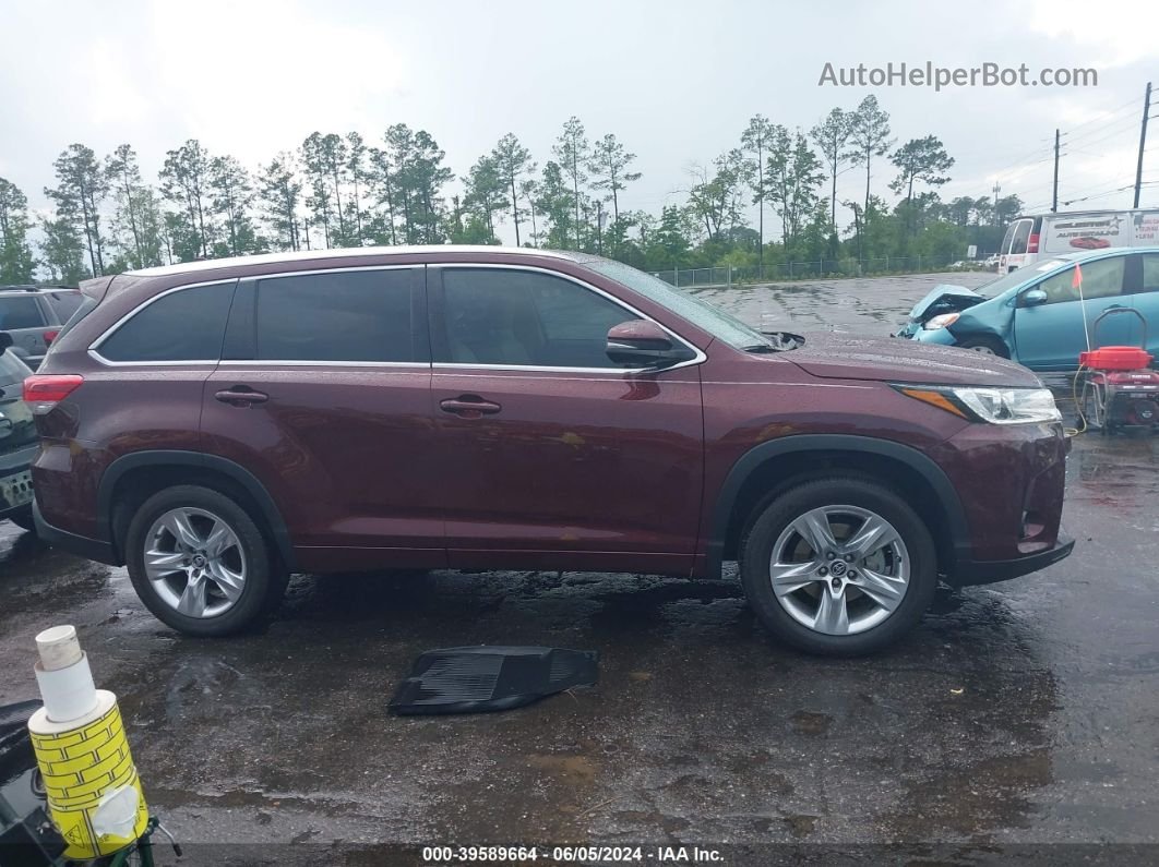 2019 Toyota Highlander Limited Red vin: 5TDYZRFH5KS342280