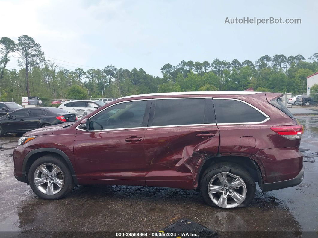 2019 Toyota Highlander Limited Red vin: 5TDYZRFH5KS342280