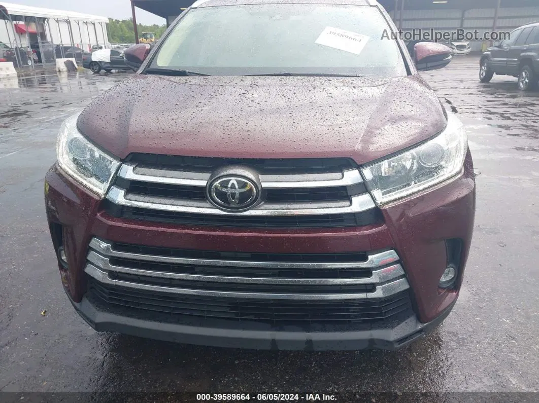 2019 Toyota Highlander Limited Red vin: 5TDYZRFH5KS342280