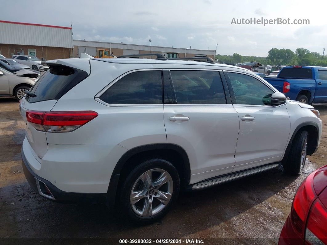 2019 Toyota Highlander Limited White vin: 5TDYZRFH8KS341771