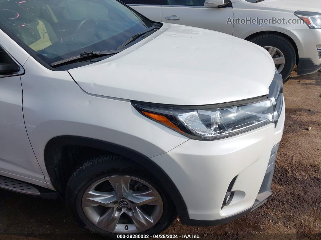 2019 Toyota Highlander Limited White vin: 5TDYZRFH8KS341771