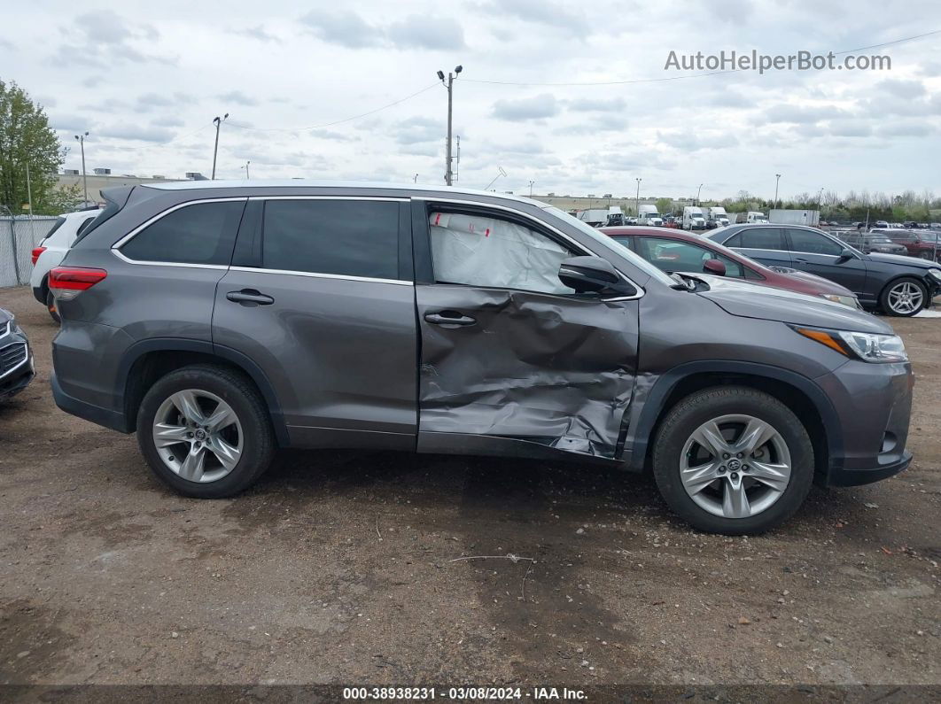 2019 Toyota Highlander Limited Серый vin: 5TDYZRFHXKS295554