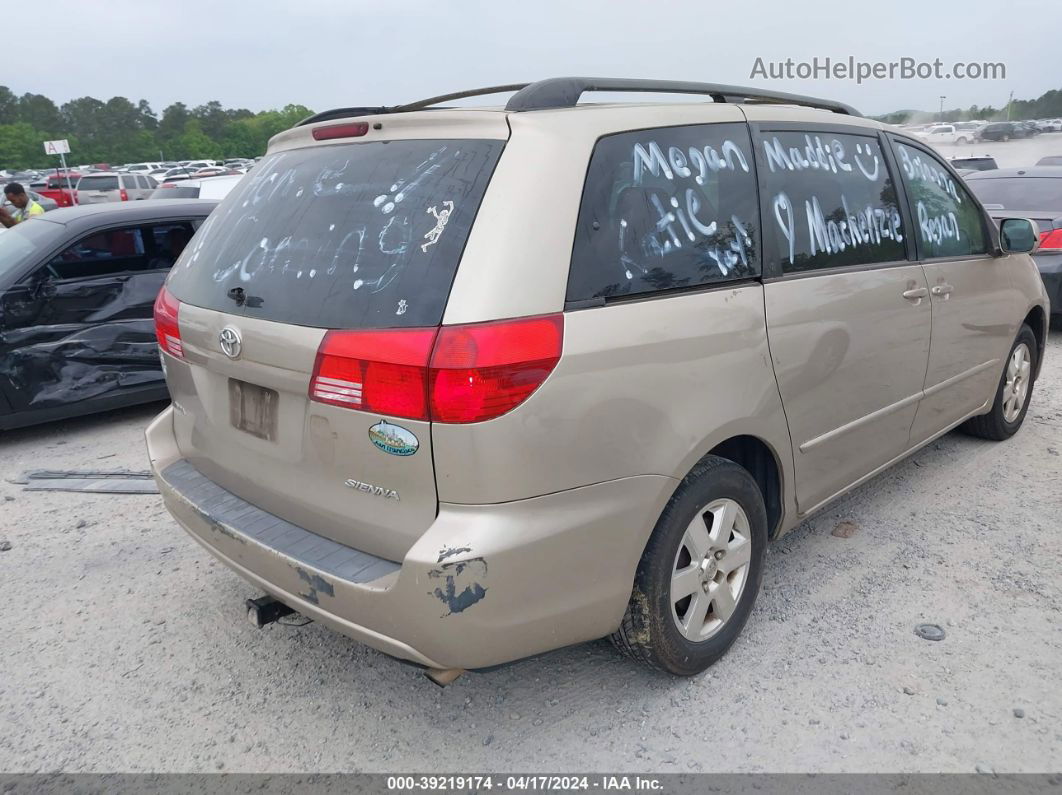 2004 Toyota Sienna Xle Gold vin: 5TDZA22C24S098605