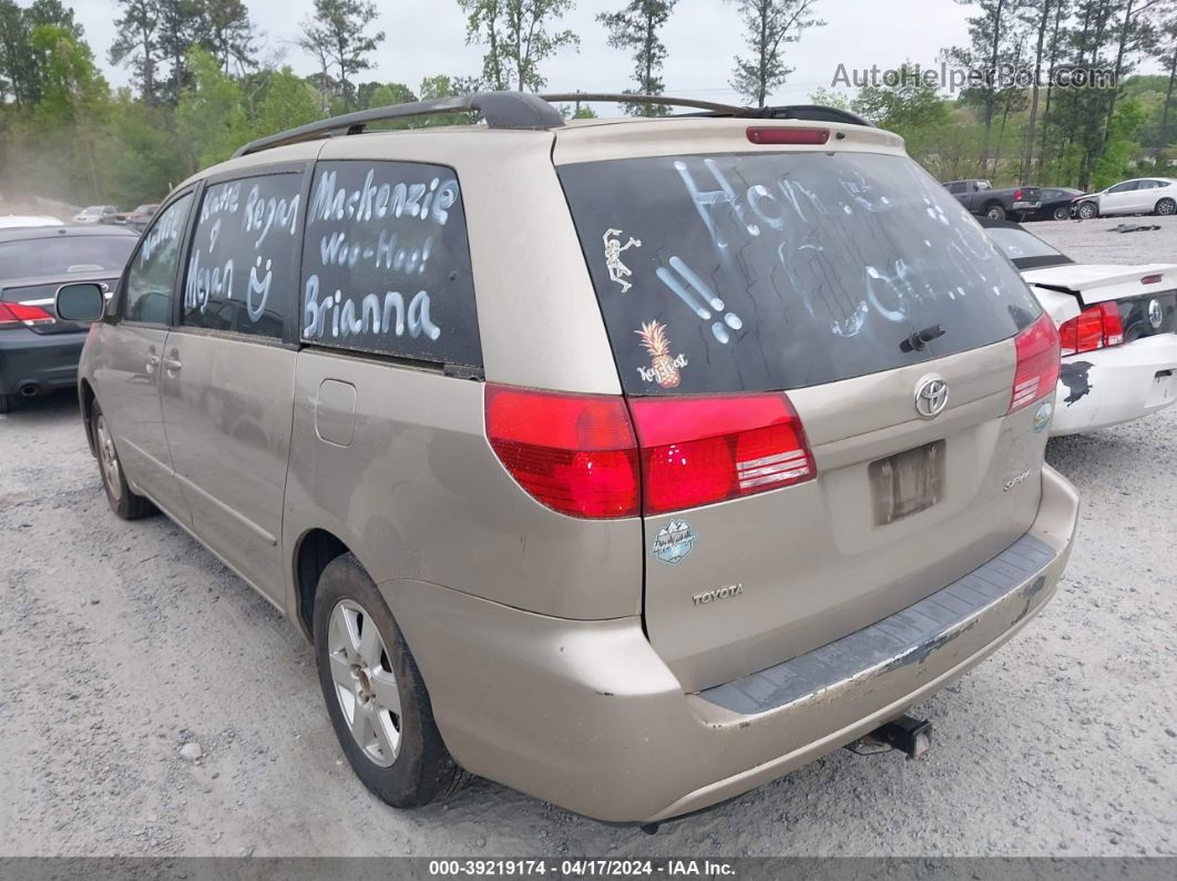 2004 Toyota Sienna Xle Gold vin: 5TDZA22C24S098605