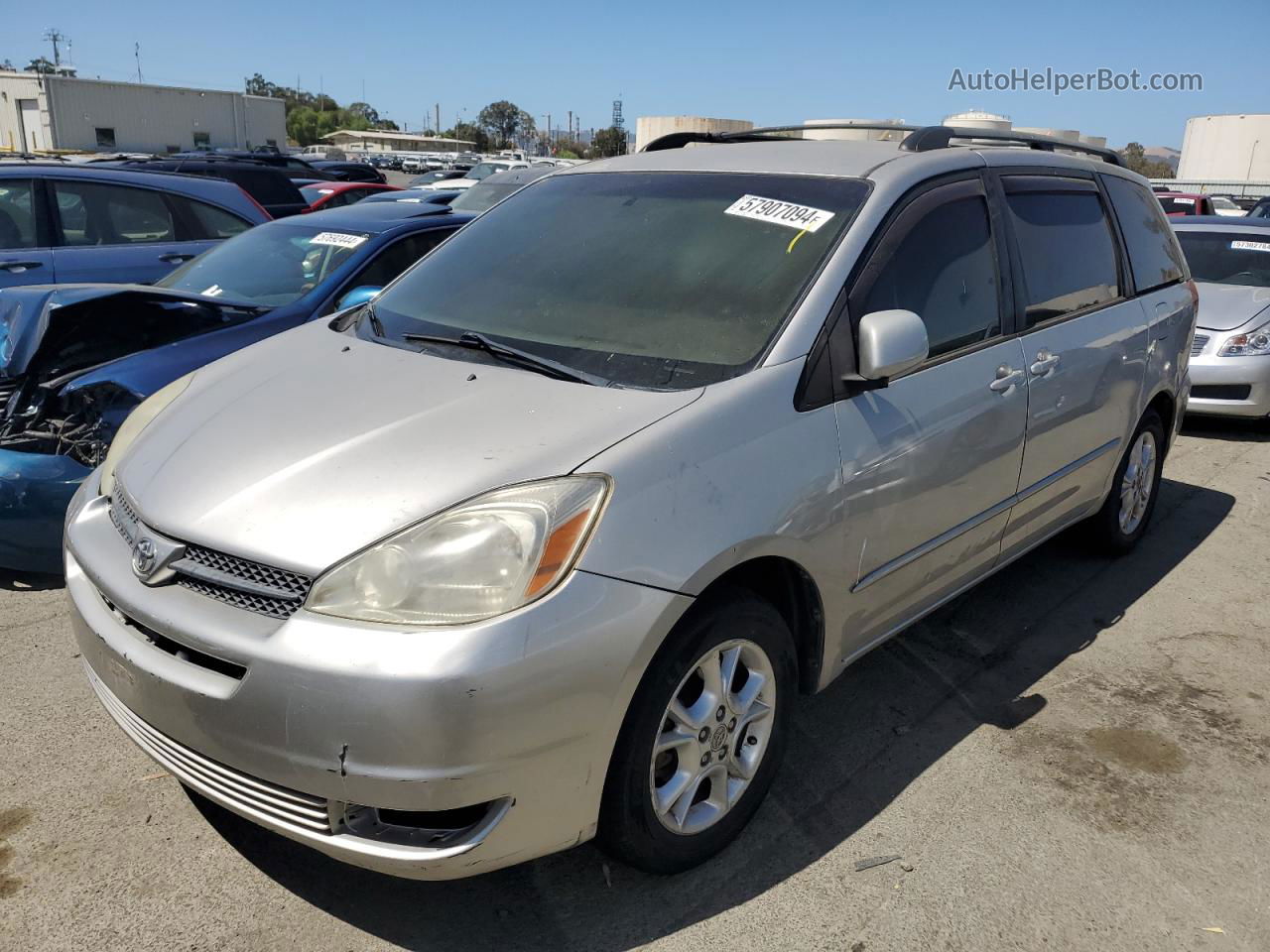 2004 Toyota Sienna Xle Silver vin: 5TDZA22C44S012257