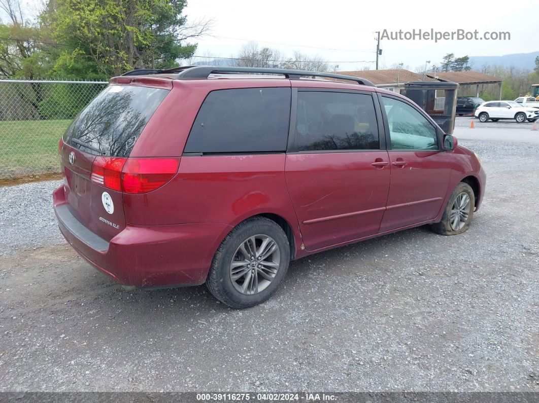 2004 Toyota Sienna Xle Red vin: 5TDZA22C74S150083