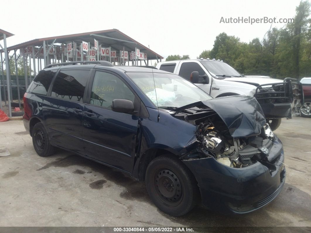 2004 Toyota Sienna Ce/le Blue vin: 5TDZA23C04S117196