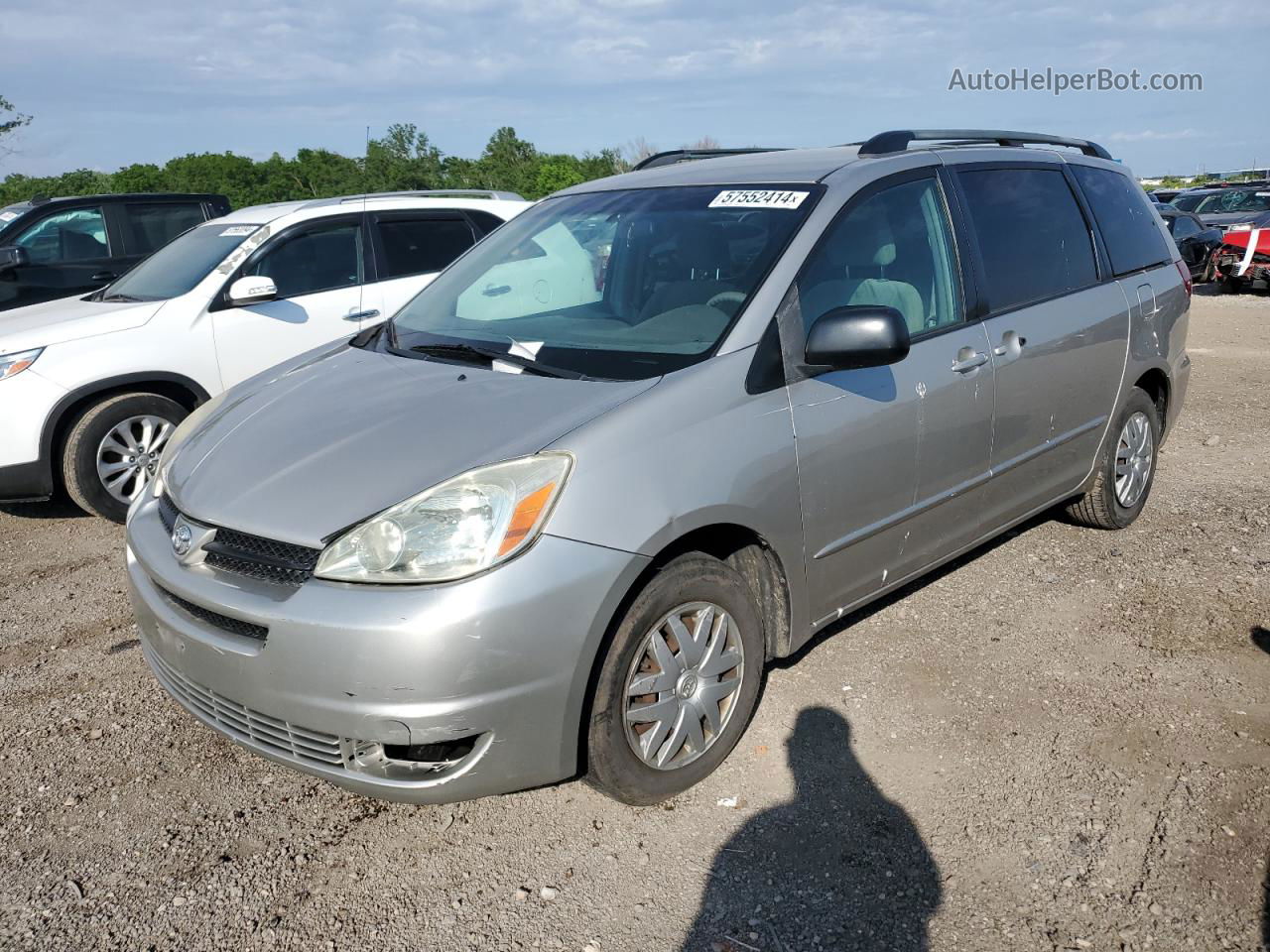 2005 Toyota Sienna Ce Silver vin: 5TDZA23C05S386901