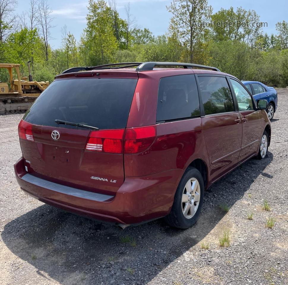 2005 Toyota Sienna Ce Red vin: 5TDZA23C15S357701