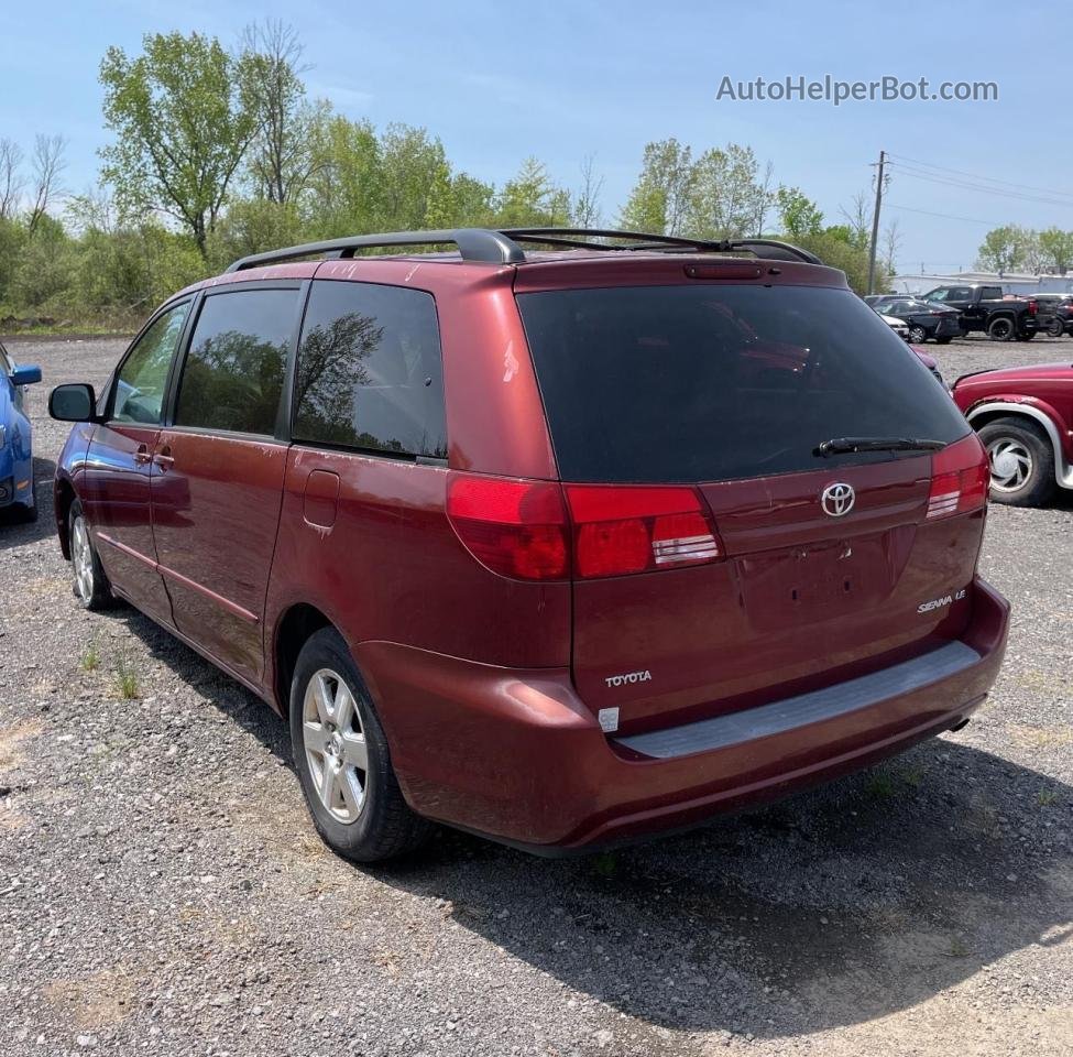 2005 Toyota Sienna Ce Red vin: 5TDZA23C15S357701