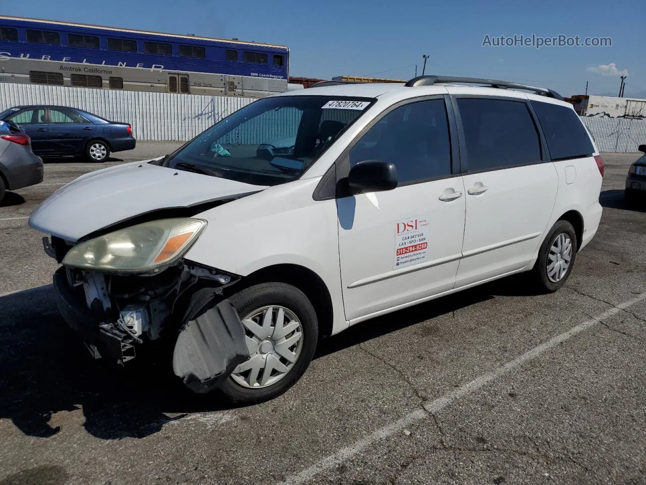 2004 Toyota Sienna Ce White vin: 5TDZA23C24S131133