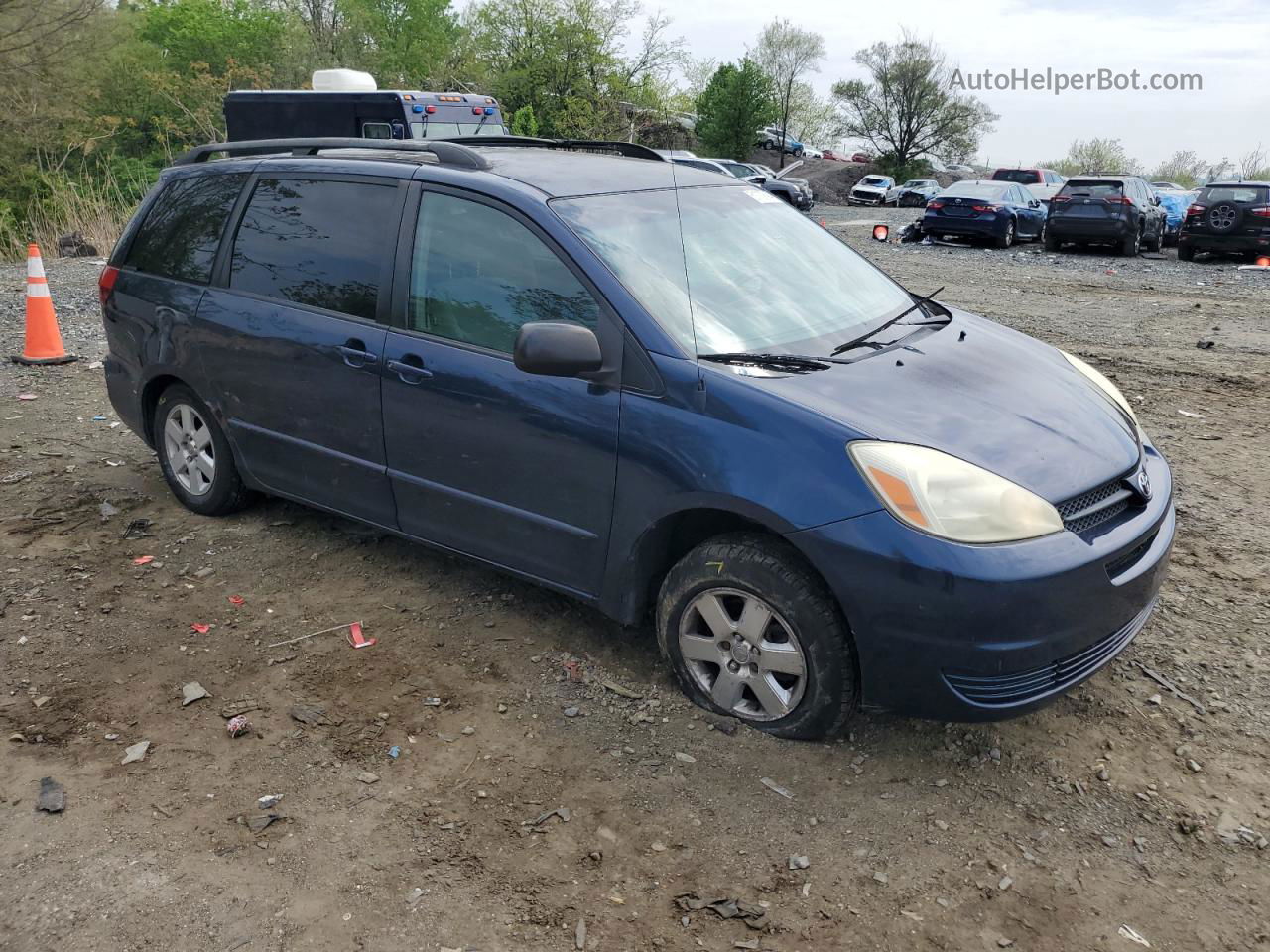 2005 Toyota Sienna Ce Синий vin: 5TDZA23C25S367640