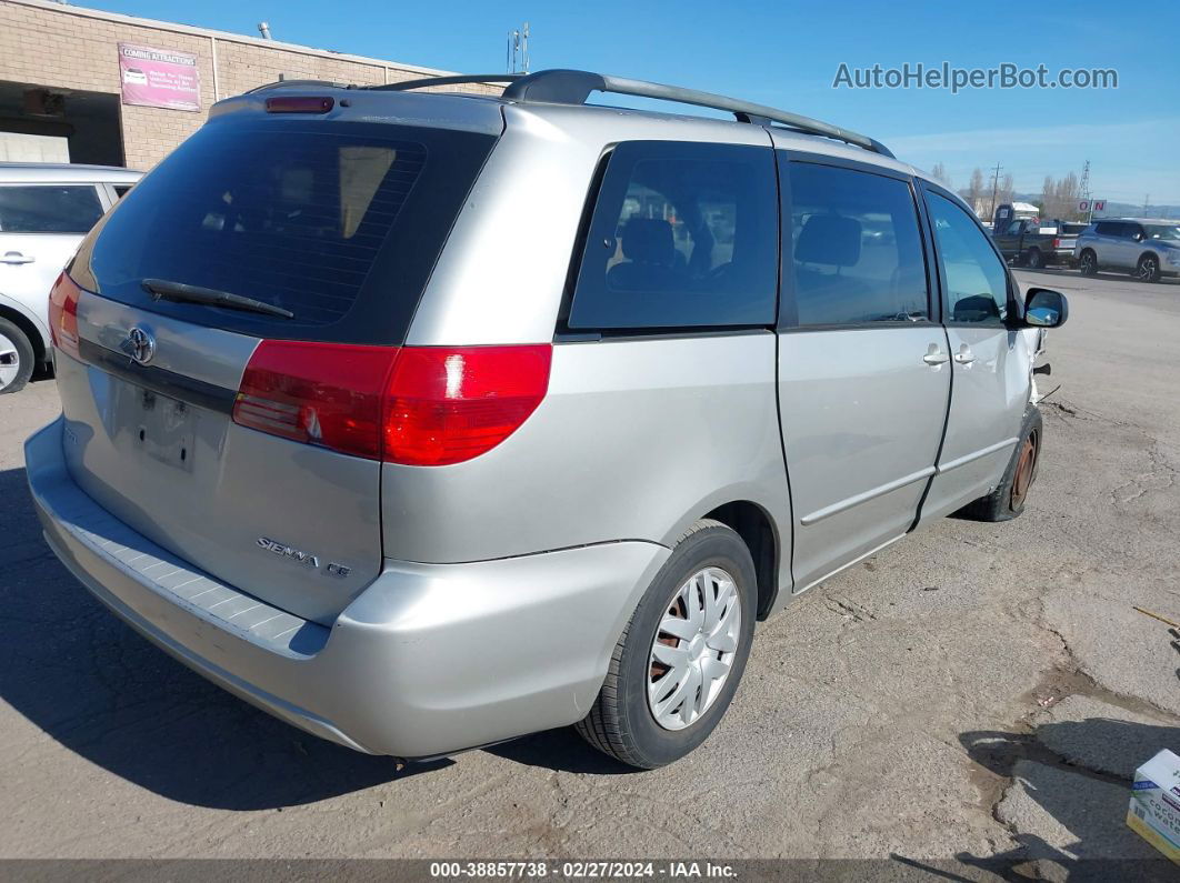 2004 Toyota Sienna Ce Silver vin: 5TDZA23C34S044230