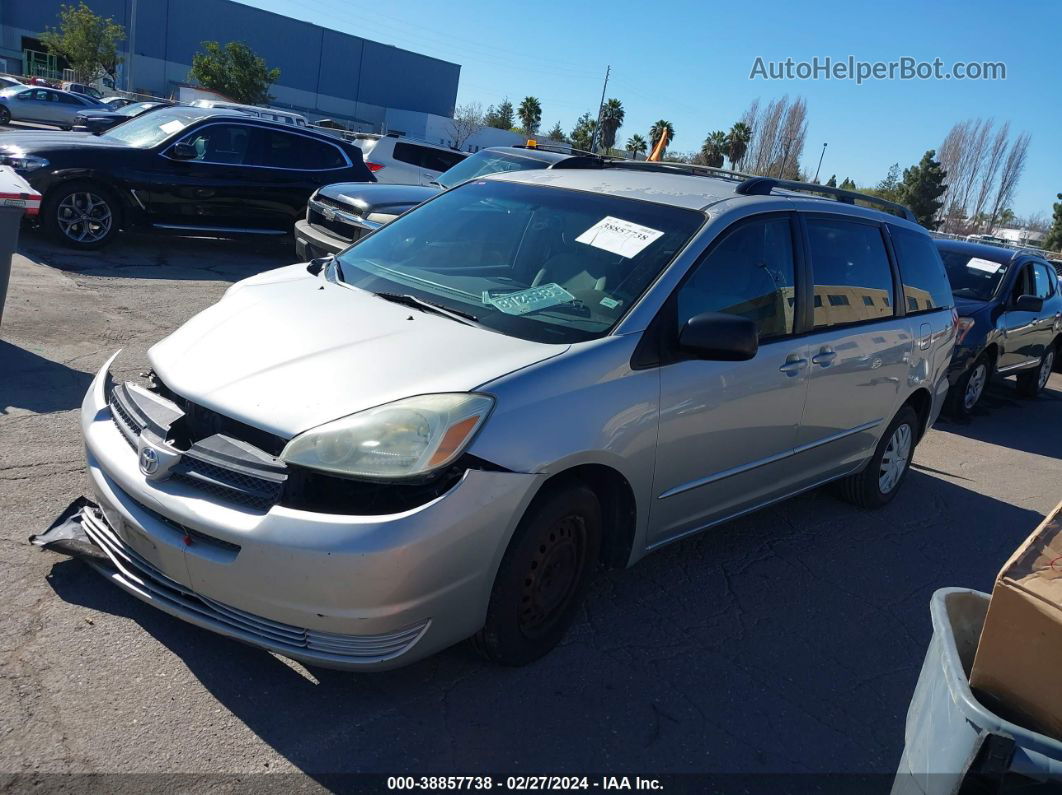 2004 Toyota Sienna Ce Silver vin: 5TDZA23C34S044230