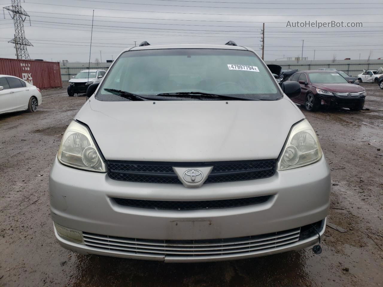 2005 Toyota Sienna Ce Silver vin: 5TDZA23C35S260824