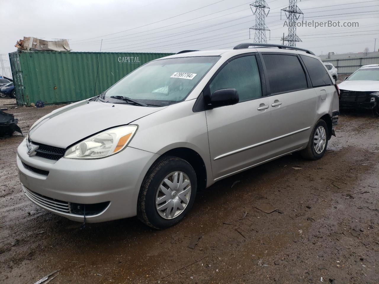 2005 Toyota Sienna Ce Silver vin: 5TDZA23C35S260824