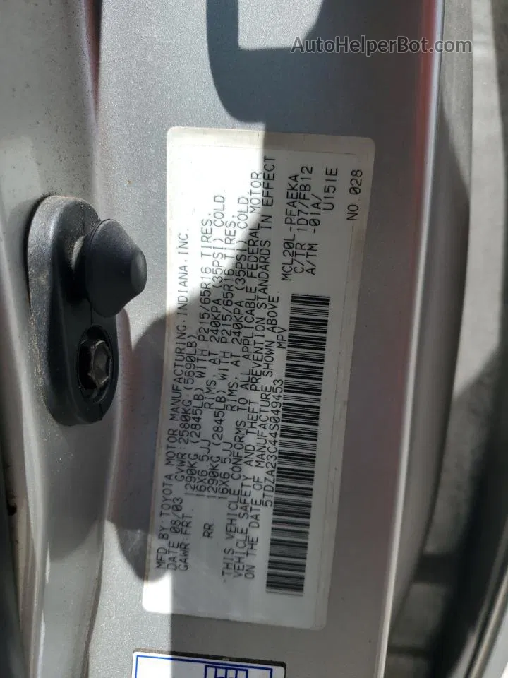 2004 Toyota Sienna Ce Золотой vin: 5TDZA23C44S049453