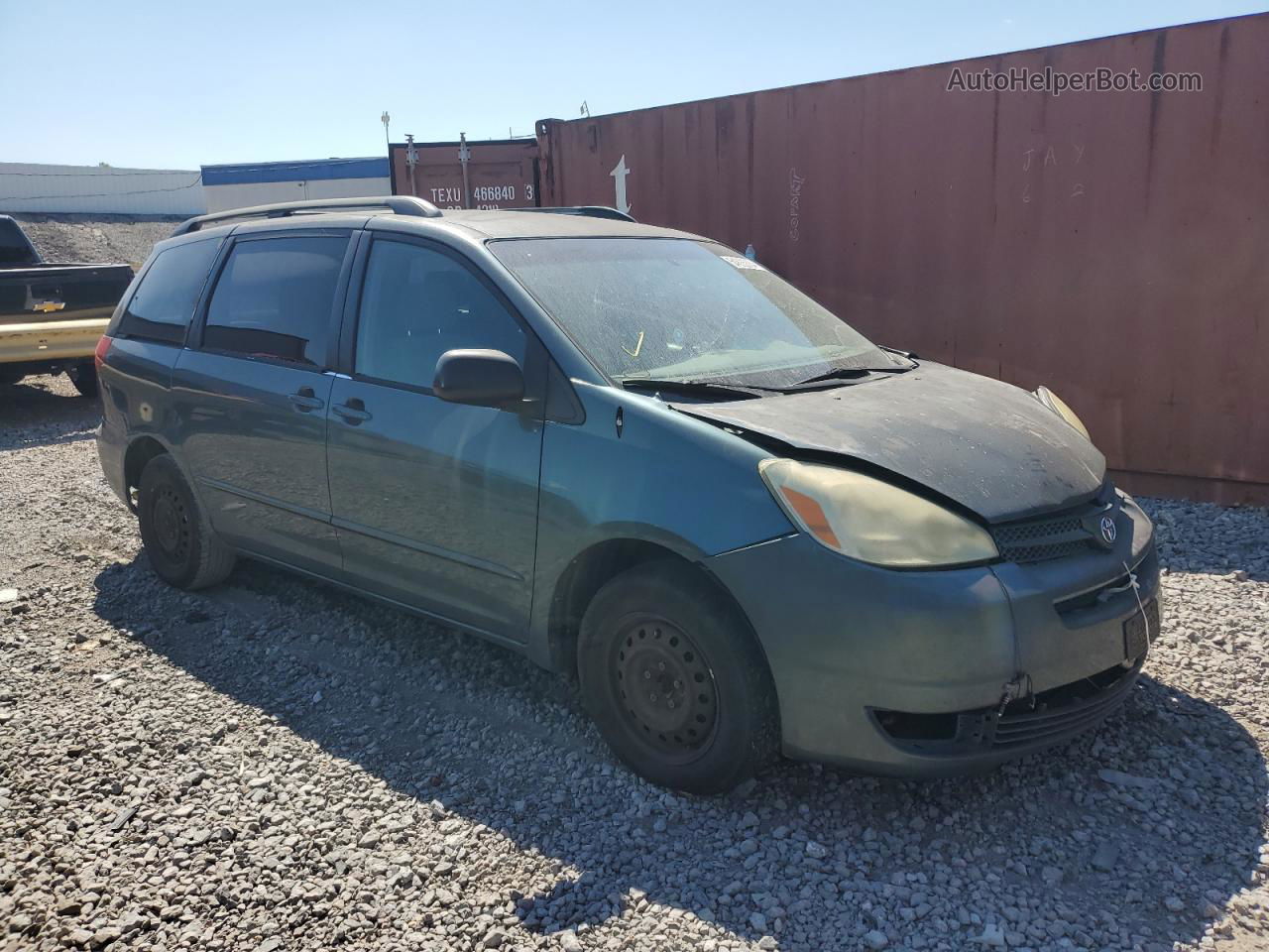 2004 Toyota Sienna Ce Green vin: 5TDZA23C44S077379