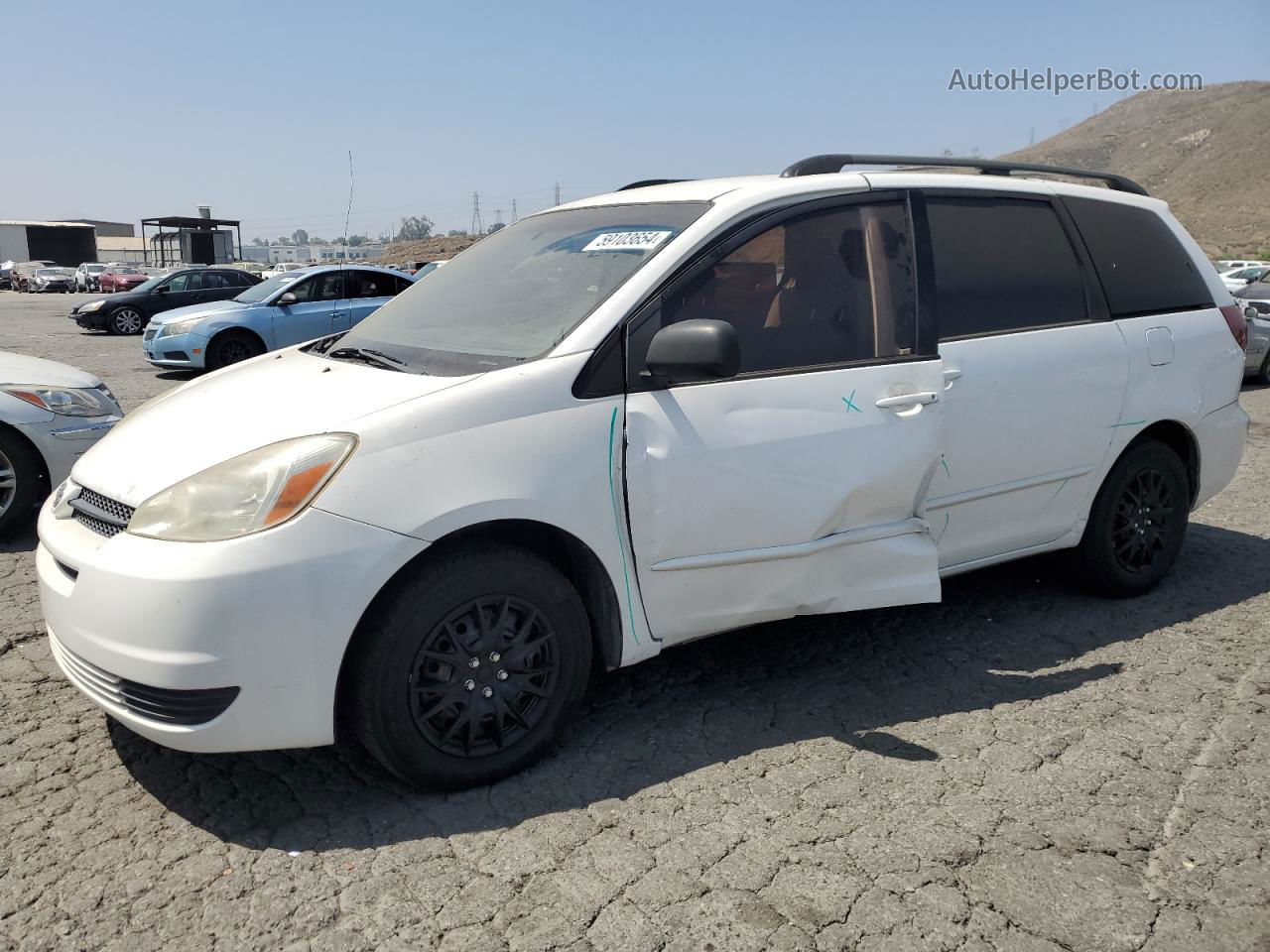 2005 Toyota Sienna Ce White vin: 5TDZA23C45S278975