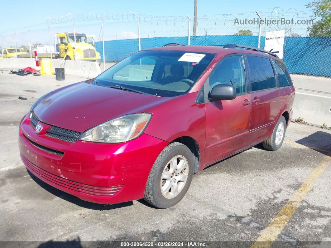 2004 Toyota Sienna Le Красный vin: 5TDZA23C54S140344