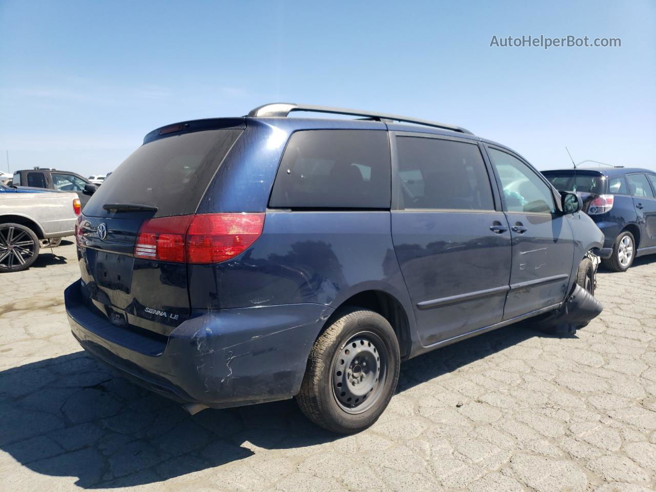 2004 Toyota Sienna Ce Blue vin: 5TDZA23C54S157838