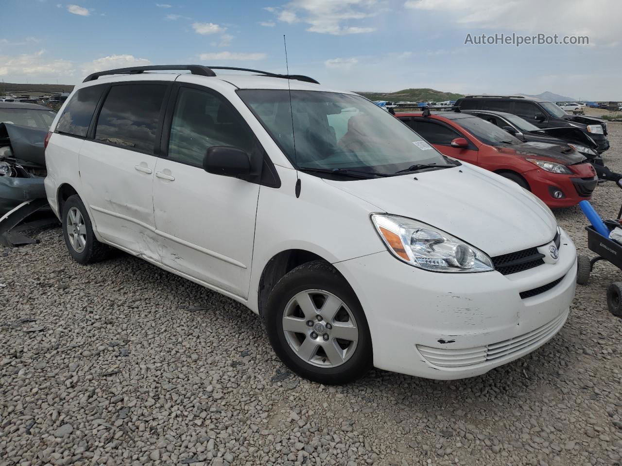 2005 Toyota Sienna Ce White vin: 5TDZA23C55S340142