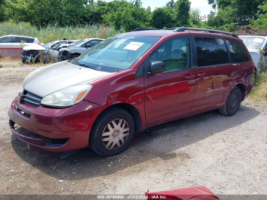 2005 Toyota Sienna Le Burgundy vin: 5TDZA23C75S268313