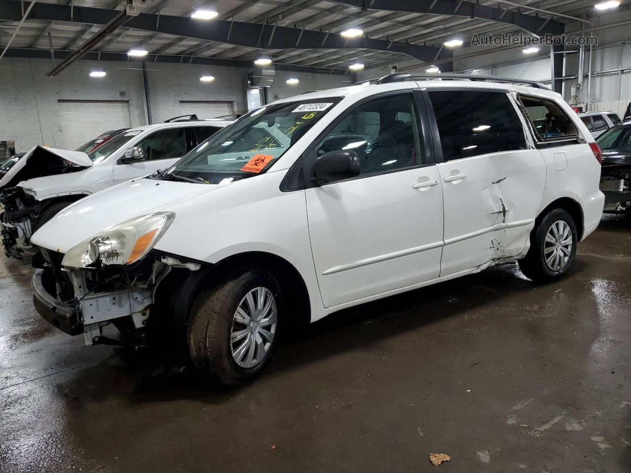 2005 Toyota Sienna Ce White vin: 5TDZA23C75S318918