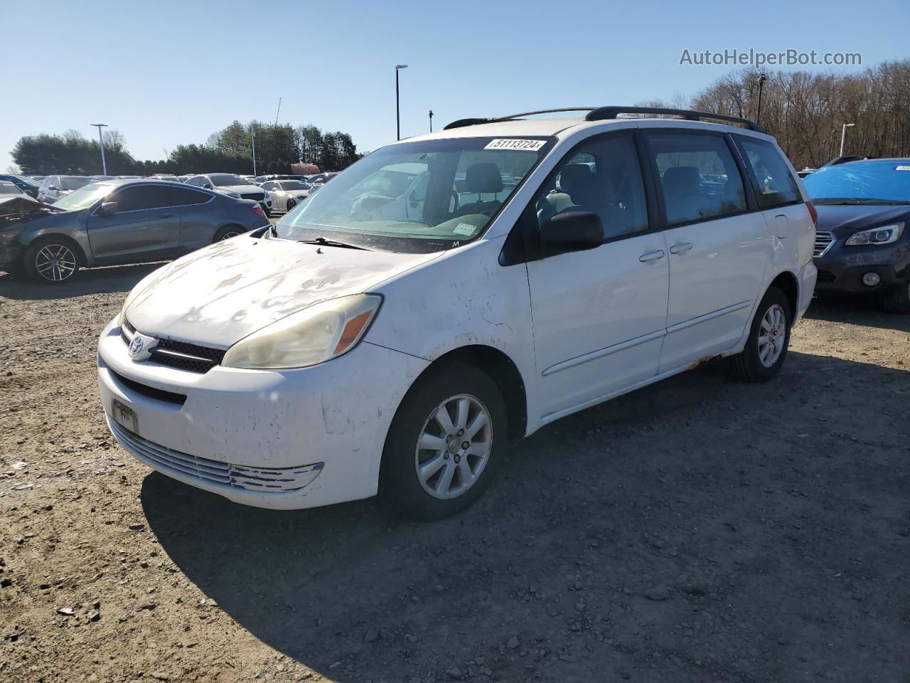 2004 Toyota Sienna Ce White vin: 5TDZA23C84S093035