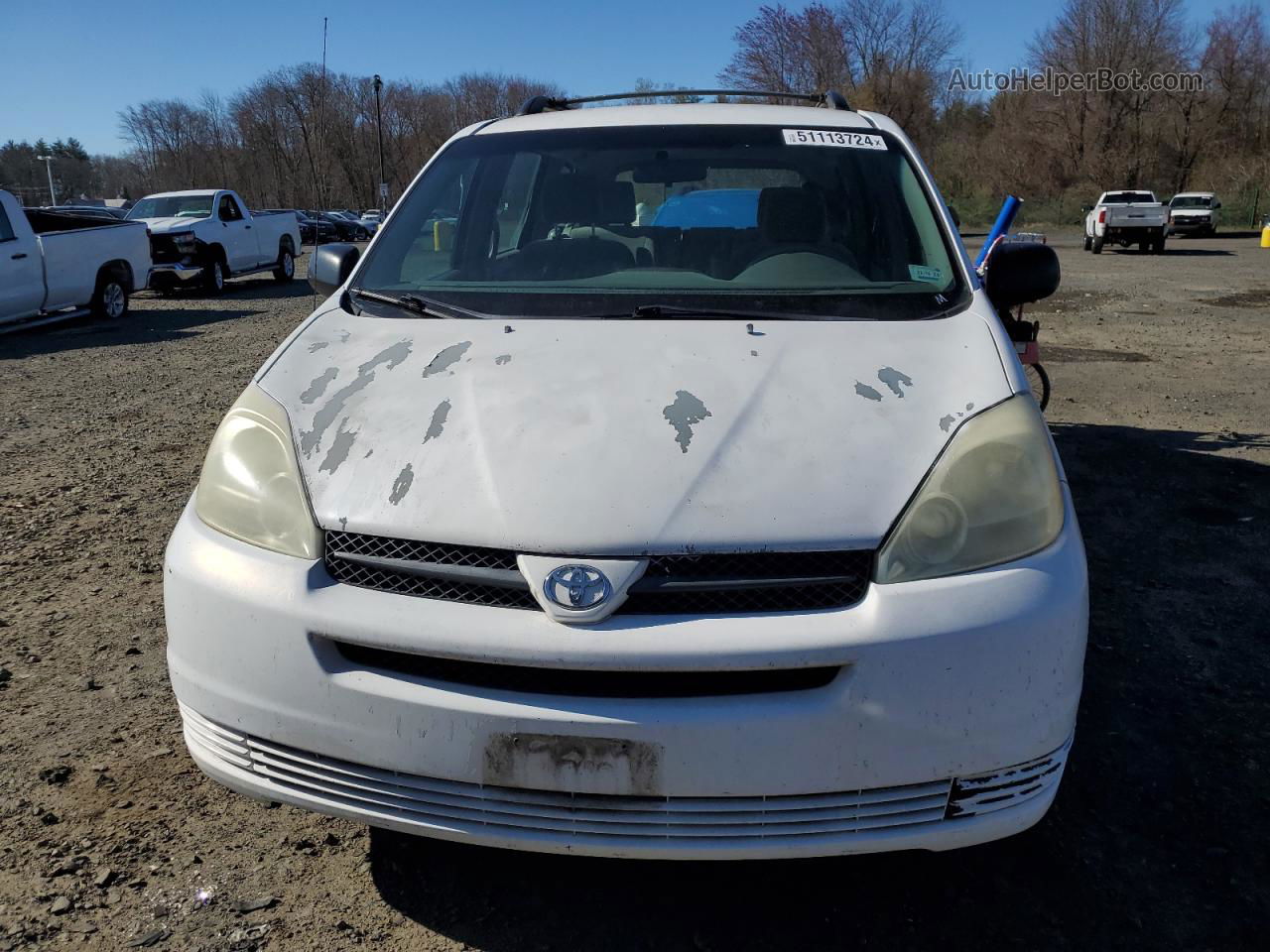 2004 Toyota Sienna Ce White vin: 5TDZA23C84S093035