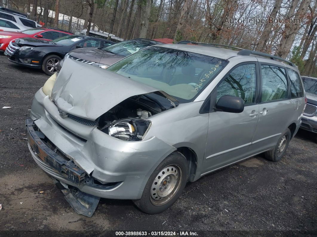 2005 Toyota Sienna Ce Silver vin: 5TDZA23C85S250824