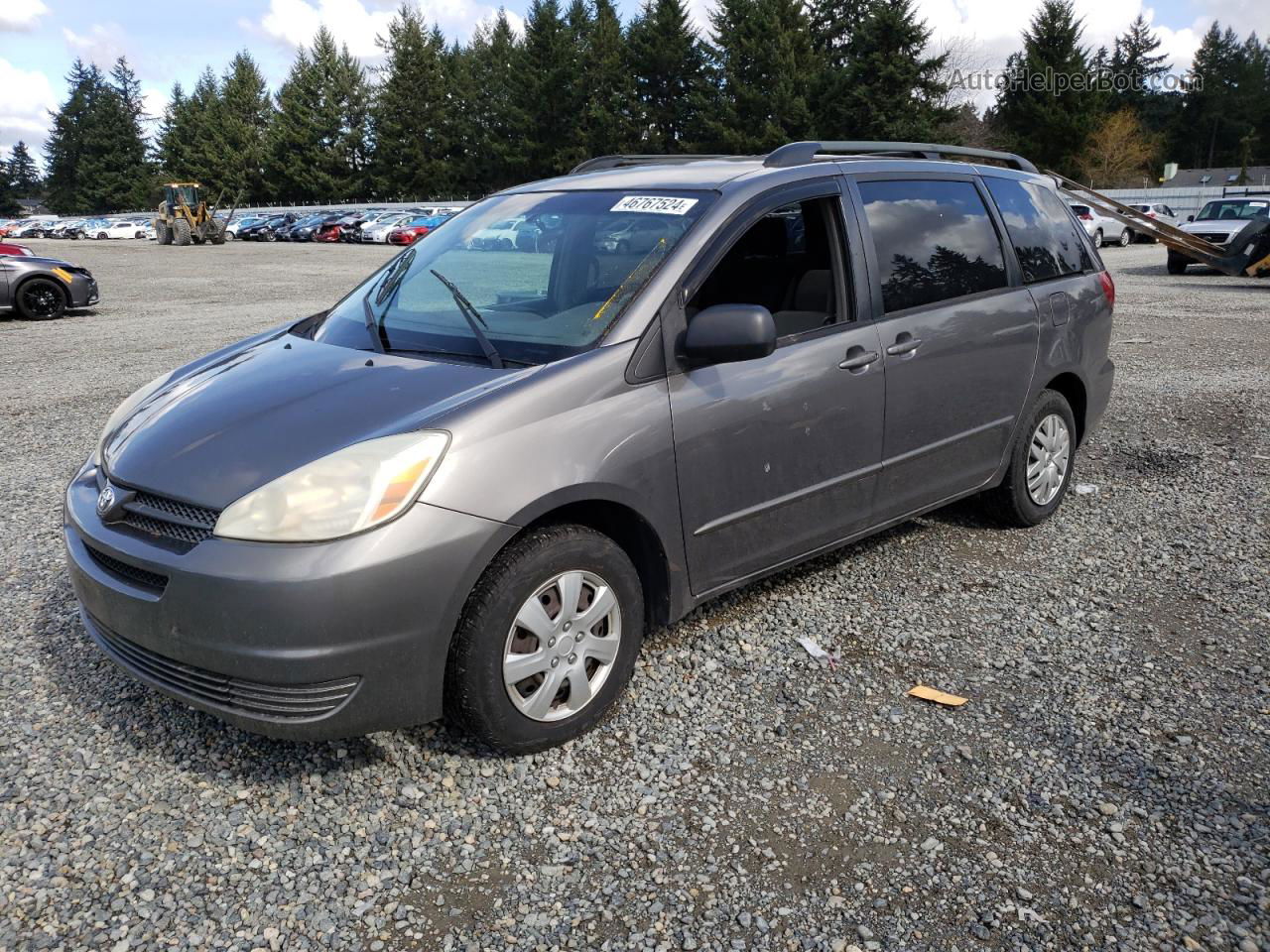 2005 Toyota Sienna Ce Gray vin: 5TDZA23C85S312464