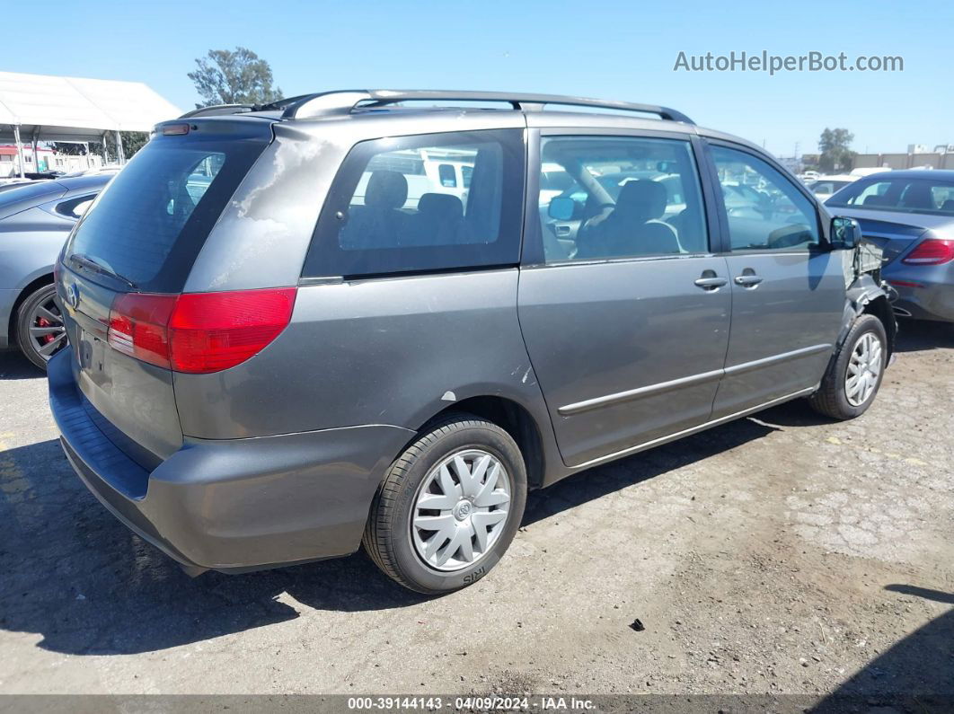 2004 Toyota Sienna Ce Gray vin: 5TDZA23C94S065521