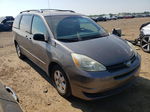 2004 Toyota Sienna Ce Gray vin: 5TDZA23C94S107315