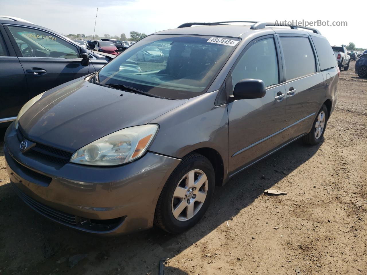 2004 Toyota Sienna Ce Gray vin: 5TDZA23C94S107315