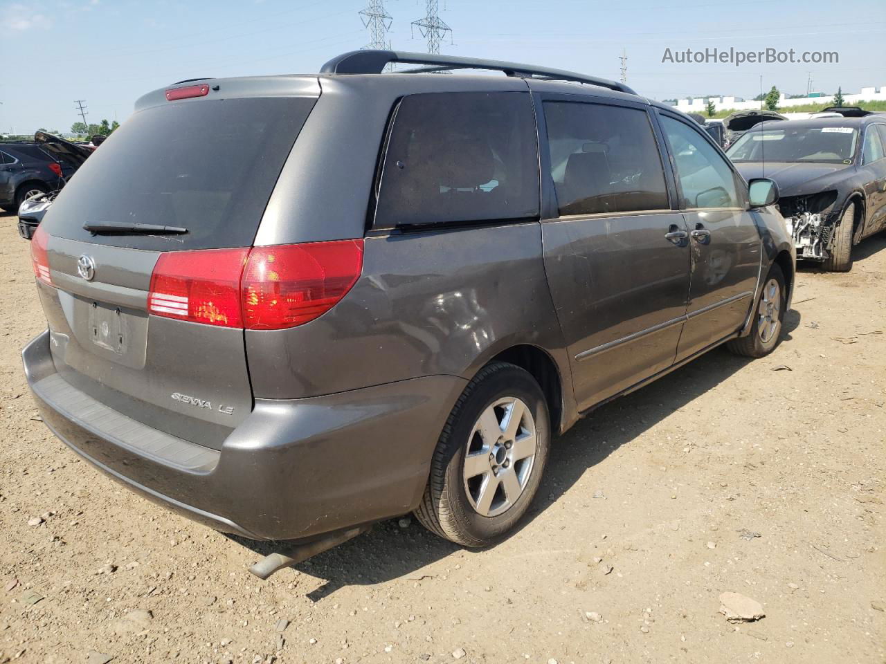 2004 Toyota Sienna Ce Gray vin: 5TDZA23C94S107315